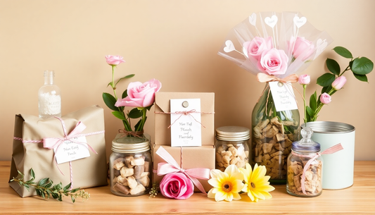 A variety of practical Mother's Day gifts beautifully wrapped