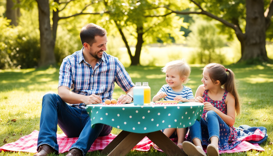 Family enjoying fun Father's Day activities outdoors