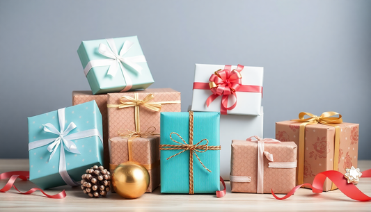 A collection of beautifully wrapped gifts for a sister