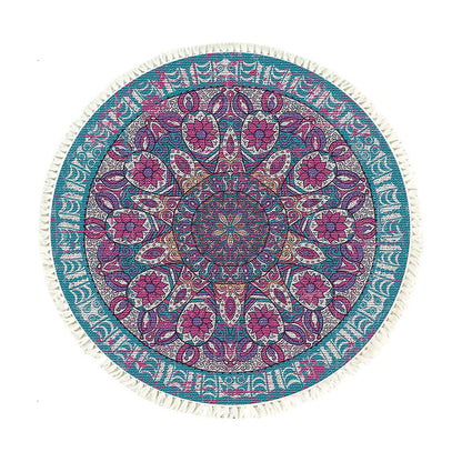 SOGA 120cm Mandala Area Rug for Living Room Lounge Bedroom Anti-slip Doormat Home Decor