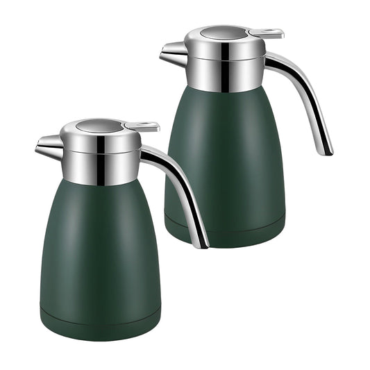 SOGA 2X 1.8L Stainless Steel Insulated Water Bottle Vacuum Flask Water Coffee Jug Thermal Green