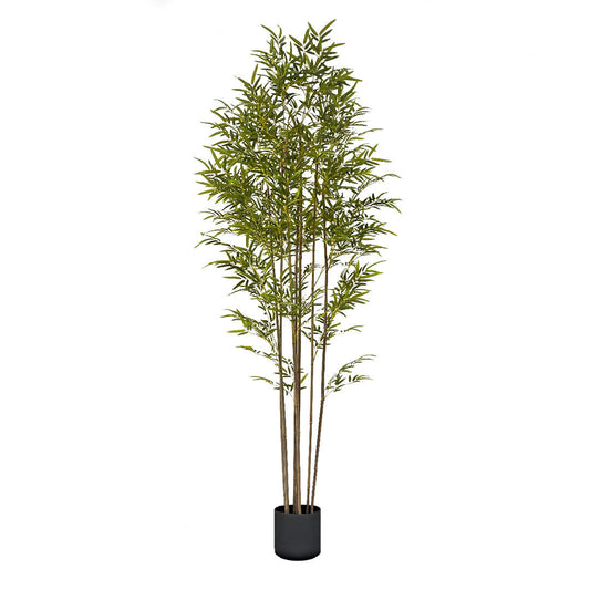 SOGA 240cm Lucky Bamboo Tree Bambusa Vulgaris Artificial Plant w/ 7 Branches Home Accent Decor
