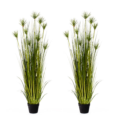 SOGA 2X 150cm Green Artificial Indoor Potted Papyrus Plant Tree Fake Simulation Decorative