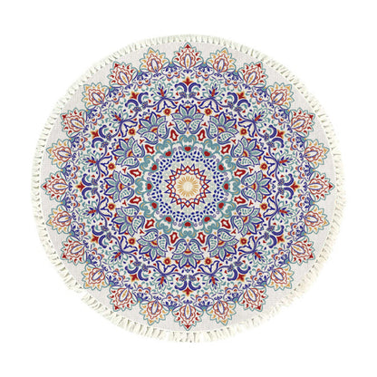 SOGA 120cm Mandala Area Rug for Living Room Lounge Bedroom Anti-slip Doormat Home Decor