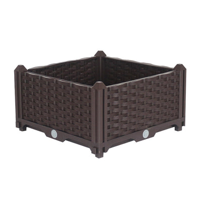 SOGA 40cm Raised Planter Box Vegetable Herb Flower Outdoor Plastic Plants Garden Bed