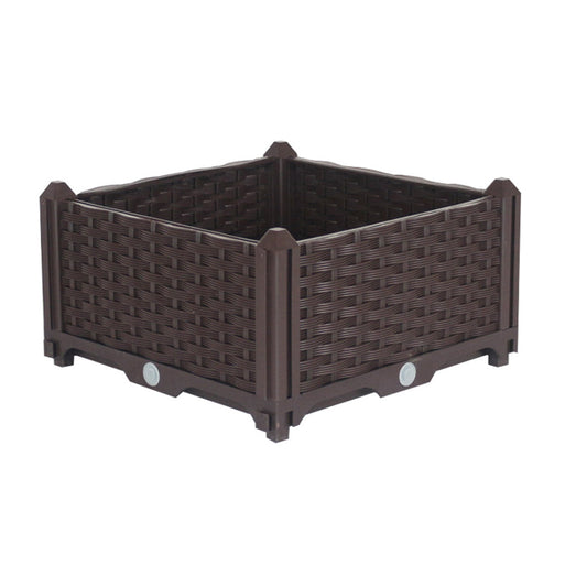 SOGA 40cm Raised Planter Box Vegetable Herb Flower Outdoor Plastic Plants Garden Bed