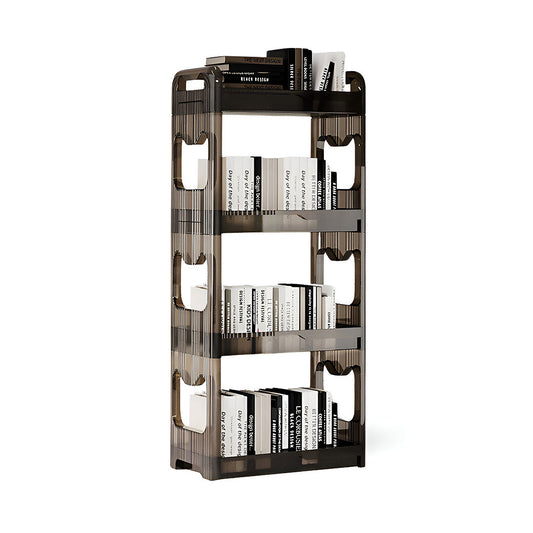SOGA 38x24cm Black 3 Tier Bookshelf & Cosmetic Storage Organizer Trolley Rack