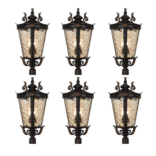 Vintage Lantern 6X 71.2cm Wall Lamp Modern Aluminum & Glass Wall Light Classic Outdoor Sconce Decorative Exterior Lighting