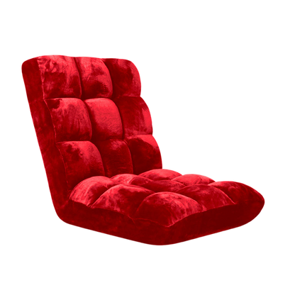 SOGA Floor Recliner Folding Lounge Sofa Futon Couch Folding Chair Cushion Red