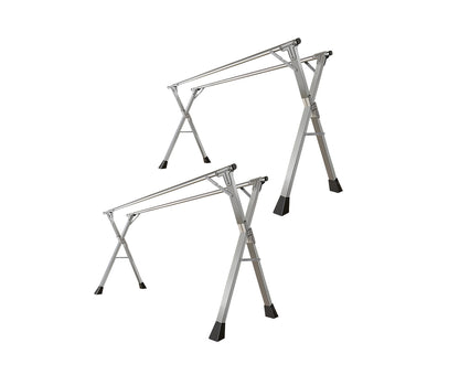 SOGA 2X 2.4m Portable Standing Clothes Drying Rack Foldable Space-Saving Laundry Holder Indoor Outdoor