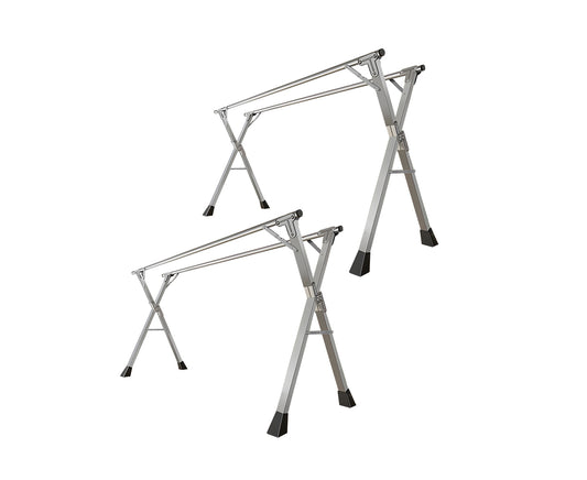 SOGA 2X 2.4m Portable Standing Clothes Drying Rack Foldable Space-Saving Laundry Holder Indoor Outdoor