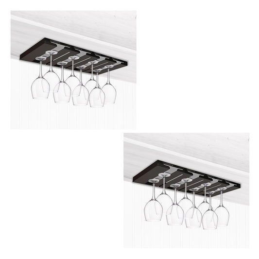 SOGA 2X 33.3cm Wine Glass Holder Hanging Stemware Storage Organiser Kitchen Bar Restaurant Decoration