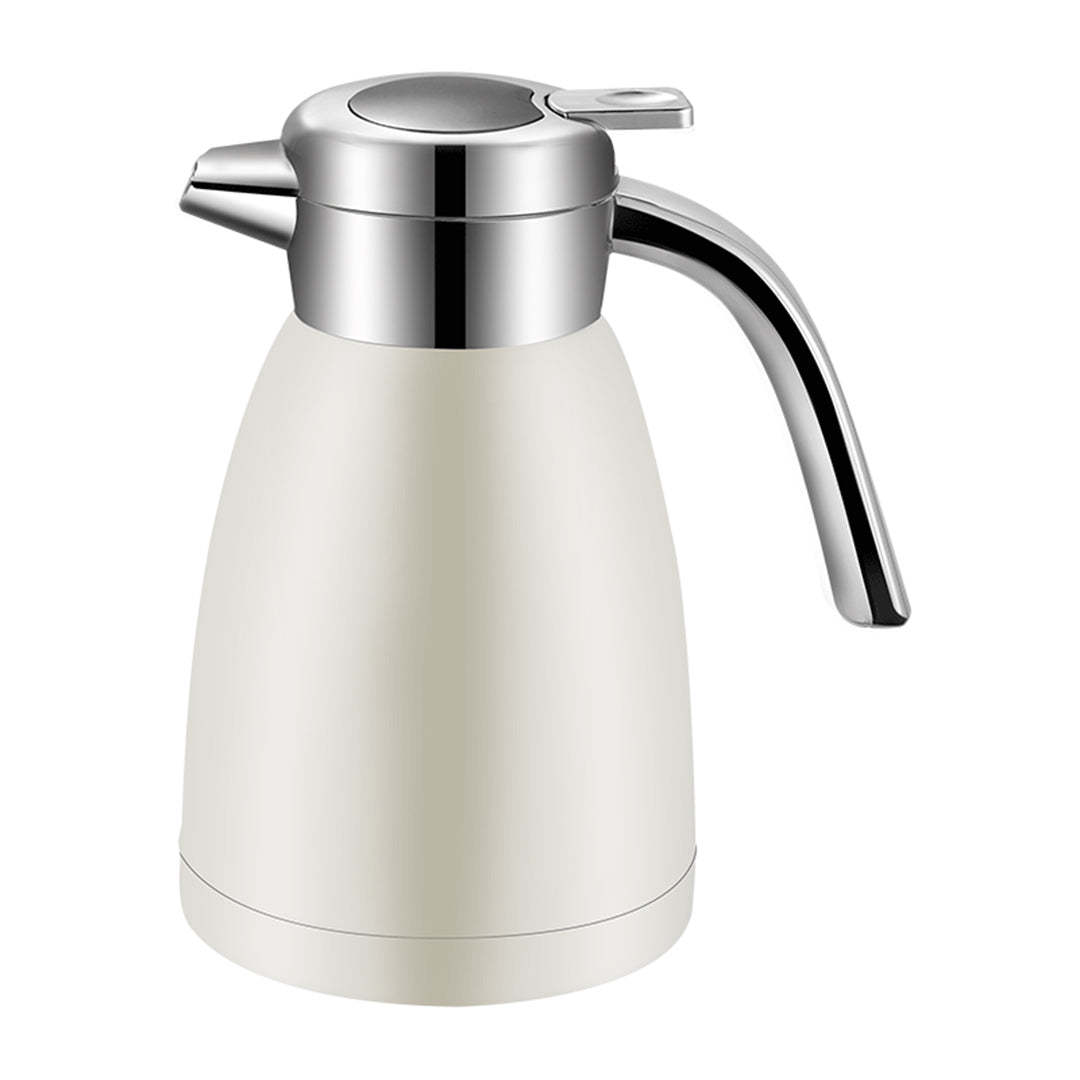 SOGA 2.2L Stainless Steel Insulated Water Bottle Vacuum Flask Water Coffee Jug Thermal White