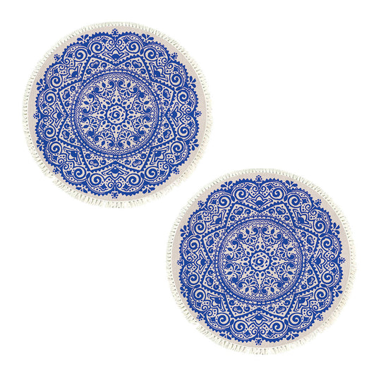 SOGA 2X 120cm Mandala Round Tapestry Indian Area Rug for Living Room Lounge Anti-slip Doormat Home Decor