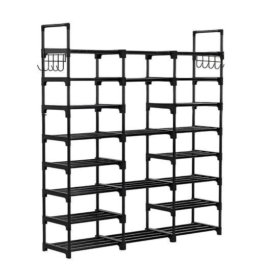 SOGA 21-Shelf Tier Shoe Storage Shelf Space-Saving Caddy Rack Organiser with Handle
