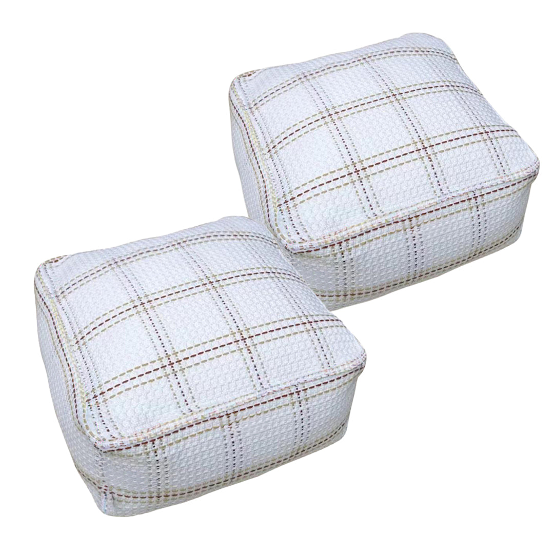 SOGA 2X 50cm Zebra Pouf Soft Polyester Fiber Pillow with EPP Particle Insert Home Decor