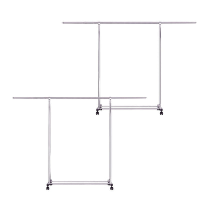SOGA 2X 240cm Stainless Steel Floor-Standing Clothes Rack - Durable and Space-Saving Laundry Organizer