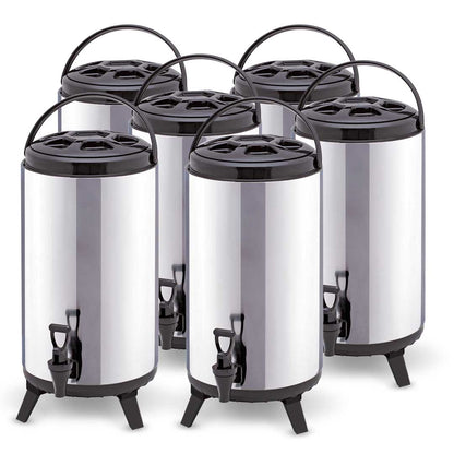 SOGA 6X 12L Portable Insulated Cold/Heat Coffee Tea Beer Barrel Brew Pot With Dispenser