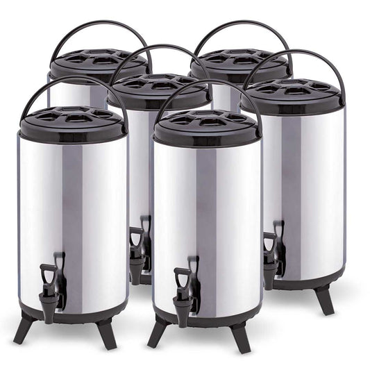 SOGA 6X 12L Portable Insulated Cold/Heat Coffee Tea Beer Barrel Brew Pot With Dispenser