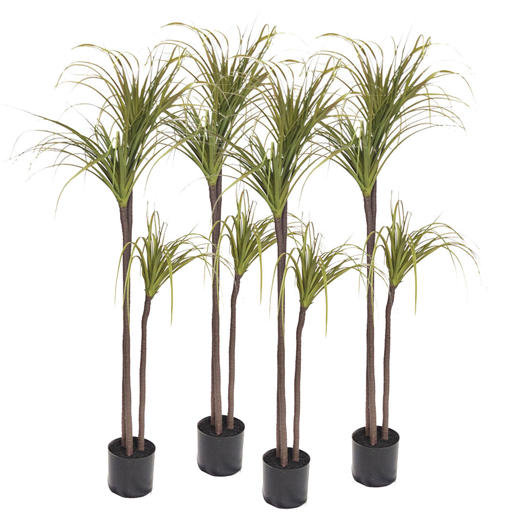SOGA 4X Artificial Dracaena Plant Fake Potted, Simulation Tree Fake Plant Home Decor