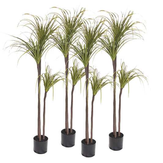 SOGA 4X Artificial Dracaena Plant Fake Potted, Simulation Tree Fake Plant Home Decor