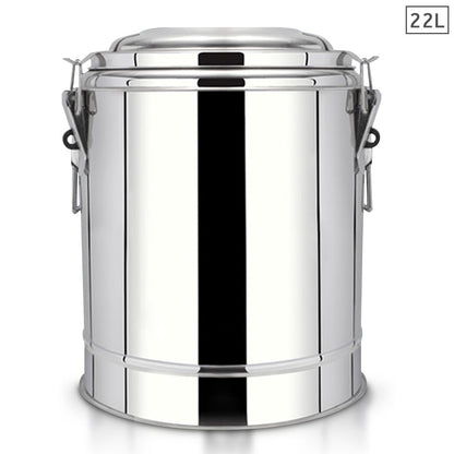 SOGA 22L Stainless Steel Insulated Stock Pot Hot & Cold Beverage Container