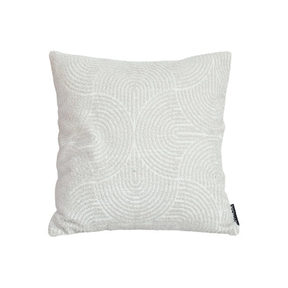 SOGA 50cm Throw Pillow Off White Lumbar Embroidered Decorative Cover Stitch for Home Decor