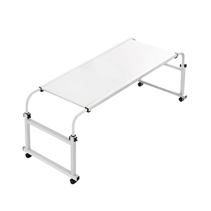 SOGA 120x45cm White Cross Bed Movable Desk Table w/ Adjustable Length & Height