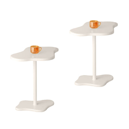 SOGA 2X 42x28cm White Minimalist Cloud Shaped Table Durable Stylish Accent for Home Décor