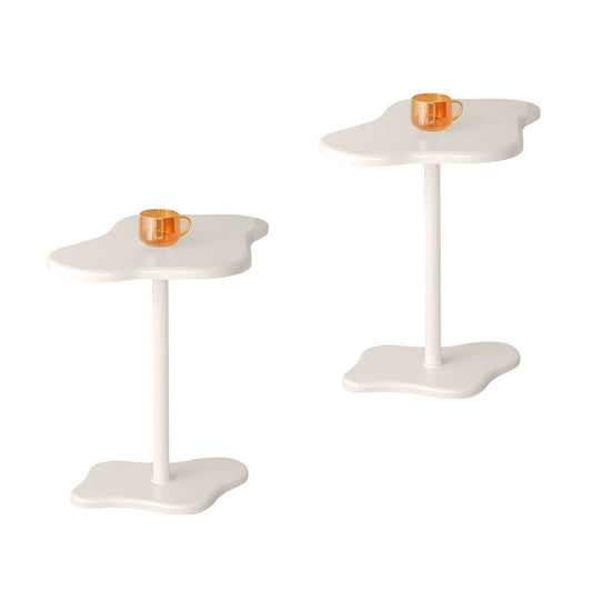SOGA 2X 42x28cm White Minimalist Cloud Shaped Table Durable Stylish Accent for Home Décor