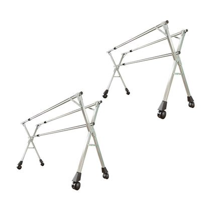 OGA 2X 160cm Portable Drying Rack Clothes Steel Laundry Rack Foldable Space-Saving Laundry Holder 3 Poles