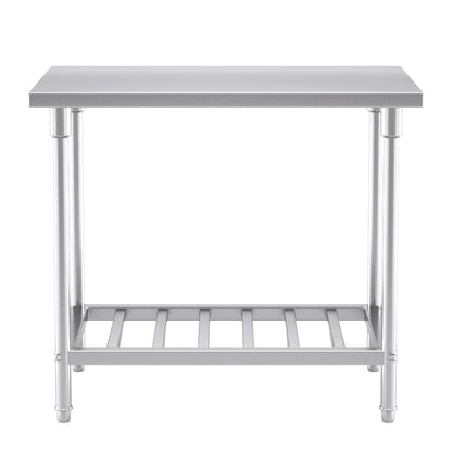 SOGA Commercial Catering Kitchen Stainless Steel Prep Work Bench Table 100*70*85cm