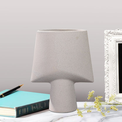 SOGA 21x25.5cm Ornament Geometric Decor Ceramic Vase Flower Pots Decorative for Living Room Decoration