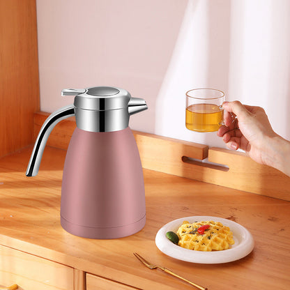 SOGA 2.2L Stainless Steel Insulated Water Bottle Vacuum Flask Water Coffee Jug Thermal Pink