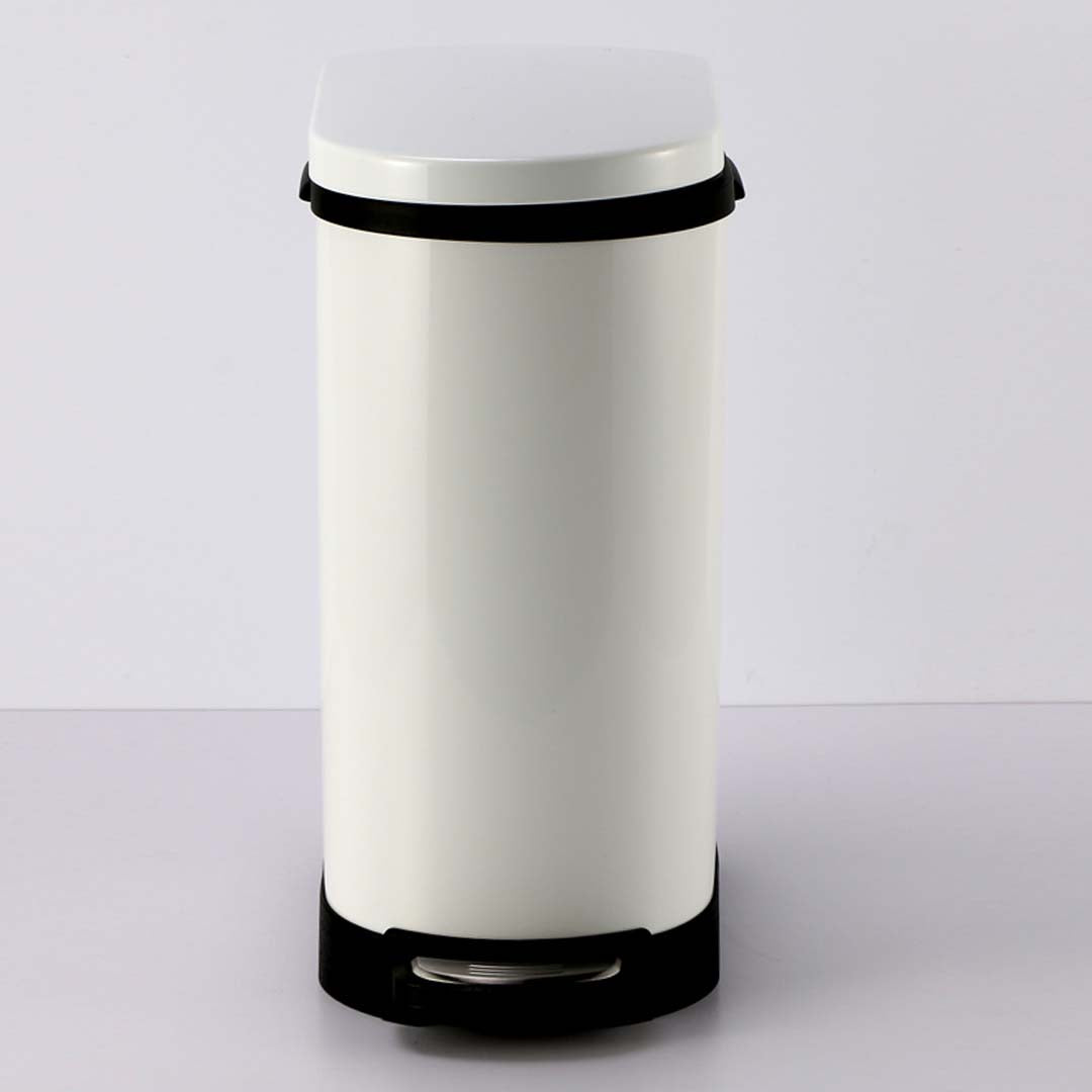SOGA 4X Foot Pedal Stainless Steel Rubbish Recycling Garbage Waste Trash Bin U White 10L