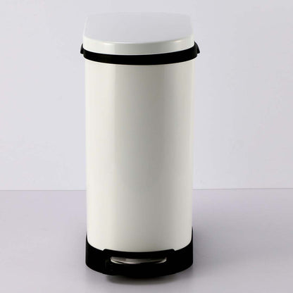 SOGA 4X Foot Pedal Stainless Steel Rubbish Recycling Garbage Waste Trash Bin U White 10L