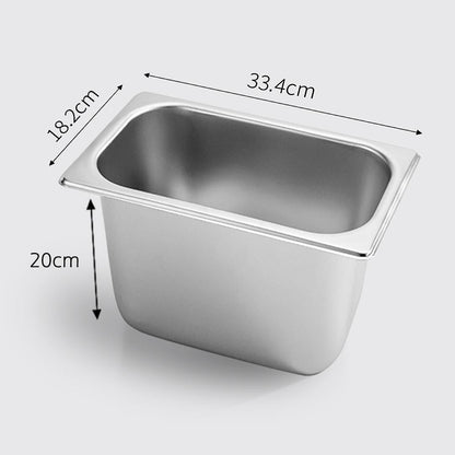 SOGA 12X Gastronorm GN Pan Full Size 1/3 GN Pan 20cm Deep Stainless Steel Tray