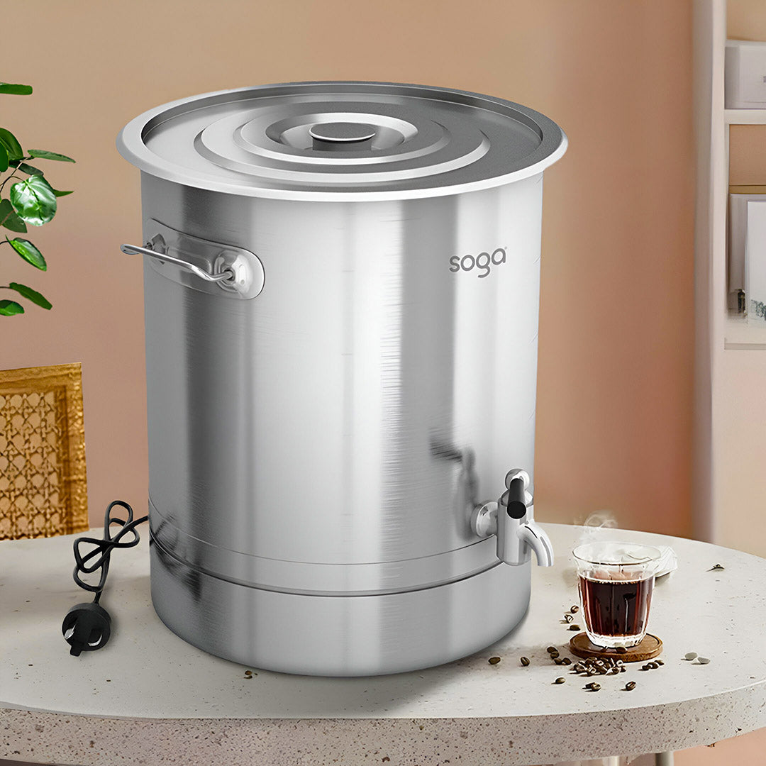 SOGA 2X 48L Stainless Steel URN Commercial Water Boiler 2200W