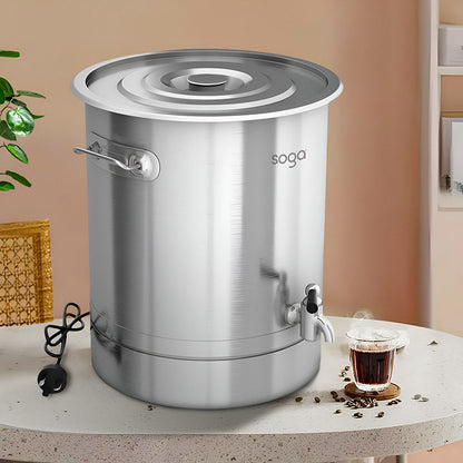 SOGA 2X 48L Stainless Steel URN Commercial Water Boiler 2200W