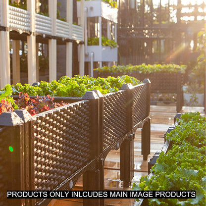 SOGA 40cm Raised Planter Box Vegetable Herb Flower Outdoor Plastic Plants Garden Bed with Legs Deepen