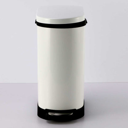 SOGA 2X Foot Pedal Stainless Steel Rubbish Recycling Garbage Waste Trash Bin U White 10L