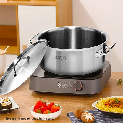 SOGA 55cm Top Grade Stockpot Lid Stainless Steel Stock pot Cover