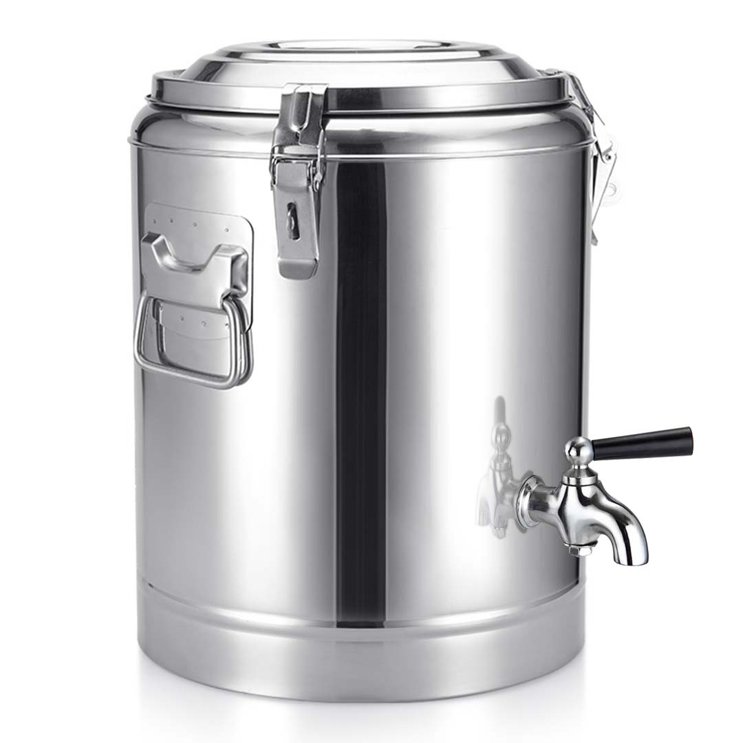 SOGA 2X 12L Stainless Steel Insulated Stock Pot Dispenser Hot & Cold Beverage Container With Tap