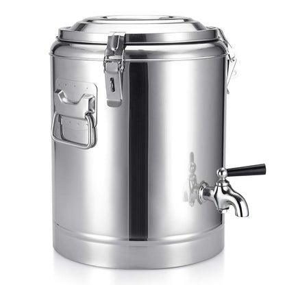 SOGA 2X 12L Stainless Steel Insulated Stock Pot Dispenser Hot & Cold Beverage Container With Tap