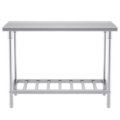 SOGA Commercial Catering Kitchen Stainless Steel Prep Work Bench Table 120*70*85cm