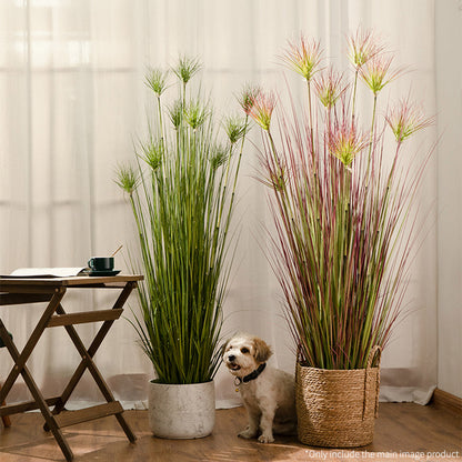 SOGA 4X 120cm Purple-Red Artificial Indoor Potted Papyrus Plant Tree Fake Simulation Decorative
