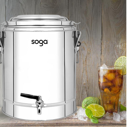 SOGA 2X 40L Stainless Steel Insulated Stock Pot Hot & Cold Beverage Container