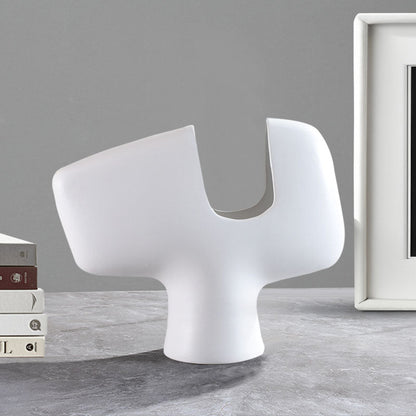 SOGA 44x35cm Ornament Modern Curved Decorative Vase Sculptural Accent for Unique Arrangements Home Decor
