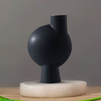 SOGA 17.8x26.7cm Small Ornament a Modern Abstract Vase Decorative Object Unique Shape with Narrow Neck for Home Decor