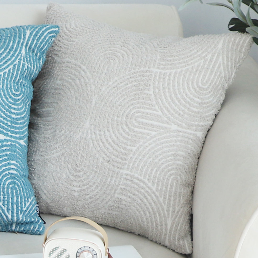 SOGA 2X 50cm Throw Pillow Off White Lumbar Embroidered Decorative Cover Stitch for Home Decor
